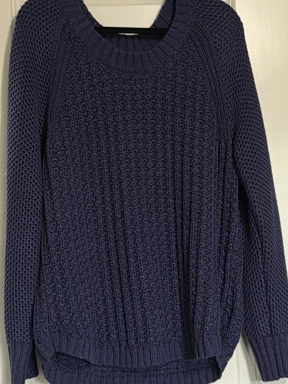 Calvin Klein Jeans Navy Textured Crewneck Sweater